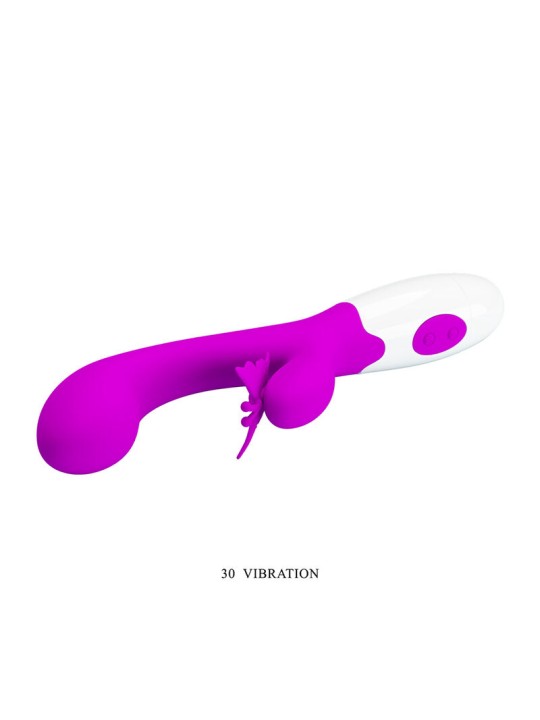 PRETTY LOVE BUTTERFLY KISS VIBRADOR RABBIT 30 FUNCIONES MORADO