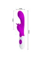 PRETTY LOVE BUTTERFLY KISS VIBRADOR RABBIT 30 FUNCIONES MORADO