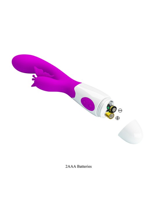 PRETTY LOVE BUTTERFLY KISS VIBRADOR RABBIT 30 FUNCIONES MORADO