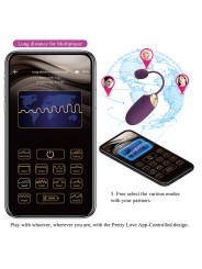 PRETTY LOVE KLAY VIBRADOR HUEVO CON EMPUJE APP CONTROL MORADO
