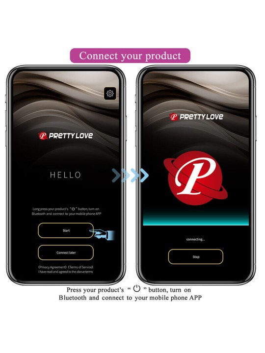 PRETTY LOVE KLAY VIBRADOR HUEVO CON EMPUJE APP CONTROL MORADO