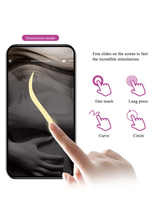 PRETTY LOVE KLAY VIBRADOR HUEVO CON EMPUJE APP CONTROL MORADO