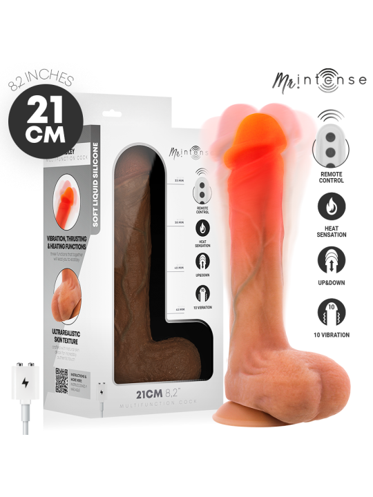 MR INTENSE BRADLEY DILDO VIBRADOR SILICONA CON EFECTO CALOR Y CONTROL REMOTO 21 CM O 42 CM