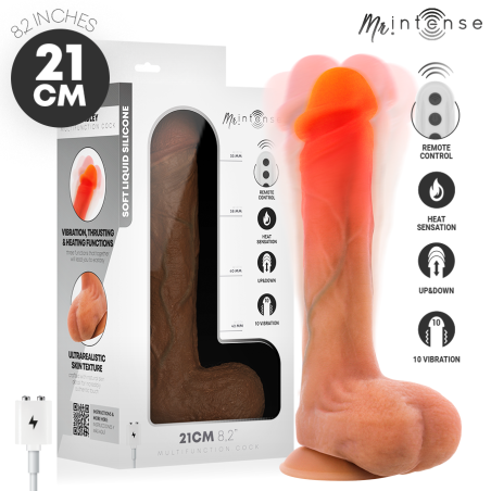 MR INTENSE BRADLEY DILDO VIBRADOR SILICONA CON EFECTO CALOR Y CONTROL REMOTO 21 CM O 42 CM