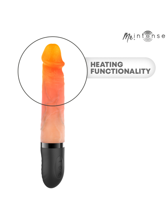 MR INTENSE JEAN VIBRADOR UPDOWN SILICONA CON EFECTO CALOR 24 CM O 38 CM
