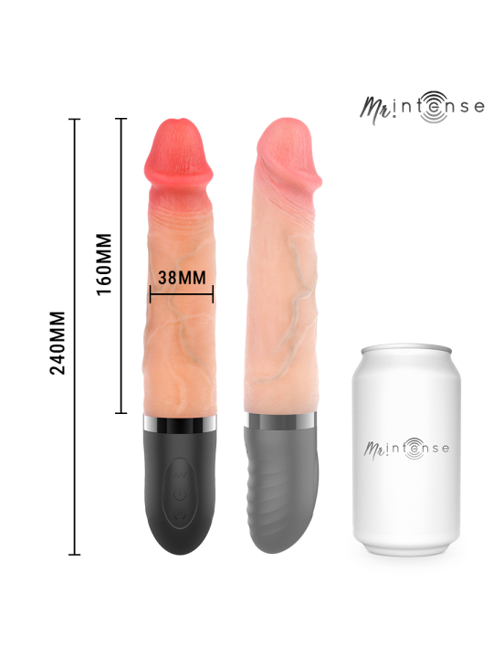 MR INTENSE JEAN VIBRADOR UPDOWN SILICONA CON EFECTO CALOR 24 CM O 38 CM