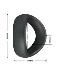 CRAZY BULL VALEN ANILLO PARA PENE ERGONOMICO SILICONA NEGRO