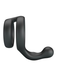 CRAZY BULL YANCY ANILLO DOBLE PARA PENE Y TESTICULOS SILICONA NEGRO