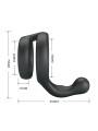 CRAZY BULL YANCY ANILLO DOBLE PARA PENE Y TESTICULOS SILICONA NEGRO