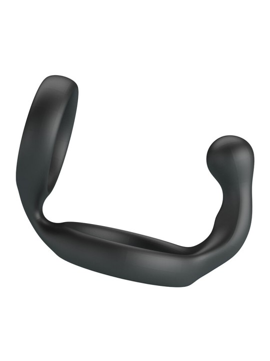 CRAZY BULL FLORIAN ANILLO DOBLE PARA PENE Y TESTICULOS SILICONA NEGRO
