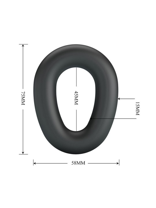 CRAZY BULL VESPER ANILLO PARA PENE SUPER SOFT SILICONA NEGRO