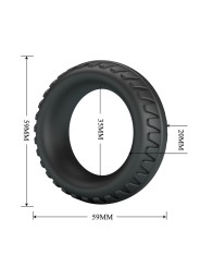 CRAZY BULL MERRITT ANILLO PARA PENE TEXTURIZADO SILICONA NEGRO