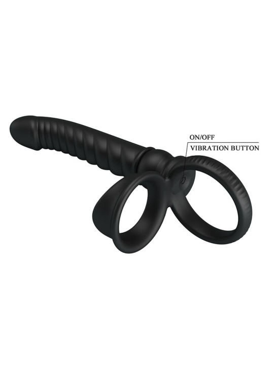 PRETTY LOVE MERRITT VIBRADOR ANAL CON ANILLO Y VIBRACION NEGRO