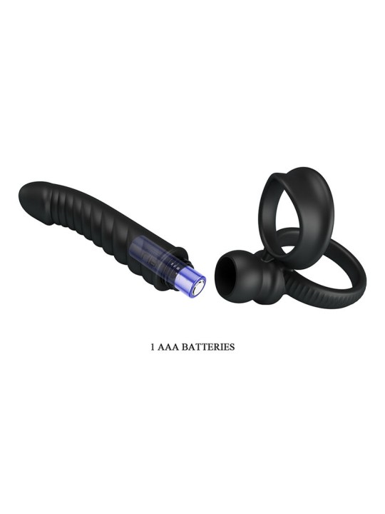 PRETTY LOVE MERRITT VIBRADOR ANAL CON ANILLO Y VIBRACION NEGRO