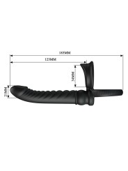PRETTY LOVE MERRITT VIBRADOR ANAL CON ANILLO Y VIBRACION NEGRO