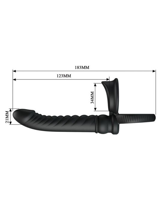 PRETTY LOVE MERRITT VIBRADOR ANAL CON ANILLO Y VIBRACION NEGRO