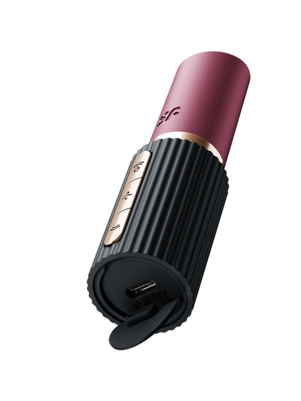 SATISFYER DEEP KISS ESTIMULADOR CLITORIS POR ONDAS GRANATE NEGRO