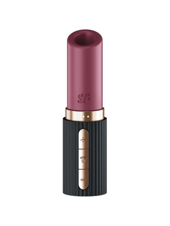 SATISFYER DEEP KISS ESTIMULADOR CLITORIS POR ONDAS GRANATE NEGRO