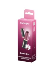 SATISFYER DEEP KISS ESTIMULADOR CLITORIS POR ONDAS GRANATE NEGRO