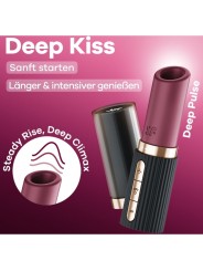 SATISFYER DEEP KISS ESTIMULADOR CLITORIS POR ONDAS GRANATE NEGRO