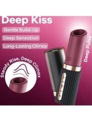 SATISFYER DEEP KISS ESTIMULADOR CLITORIS POR ONDAS GRANATE NEGRO
