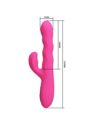 PRETTY LOVE WINTERS VIBRADOR RABBIT MULTIFUNCION CON PANTALLA LED ROSA