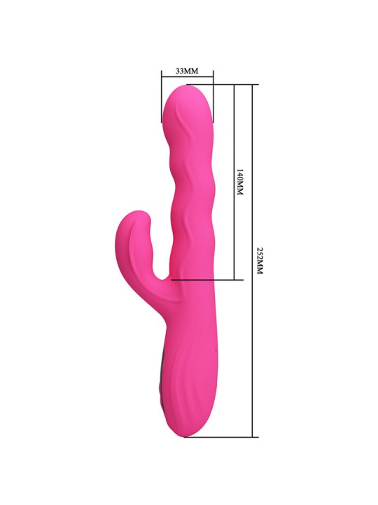 PRETTY LOVE WINTERS VIBRADOR RABBIT MULTIFUNCION CON PANTALLA LED ROSA