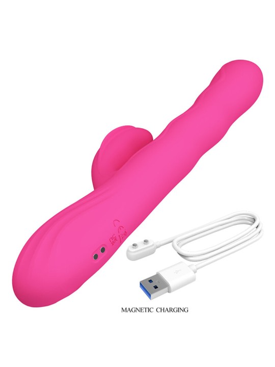 PRETTY LOVE WINTERS VIBRADOR RABBIT MULTIFUNCION CON PANTALLA LED ROSA