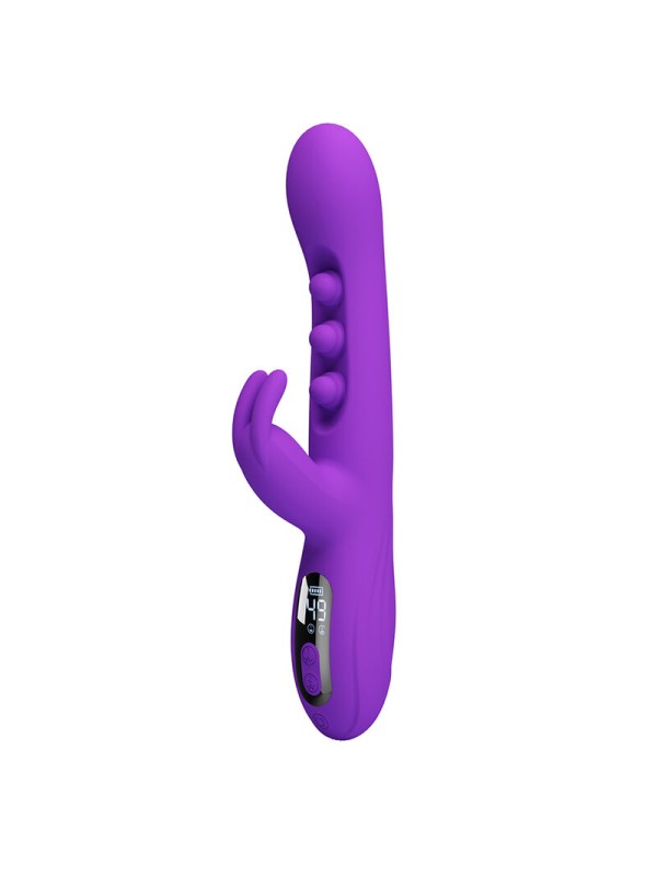 PRETTY LOVE SABIEN VIBRADOR RABBIT CON ESTIMULACION POR GOLPETEOS Y LED MORADO