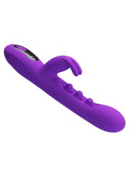 PRETTY LOVE SABIEN VIBRADOR RABBIT CON ESTIMULACION POR GOLPETEOS Y LED MORADO