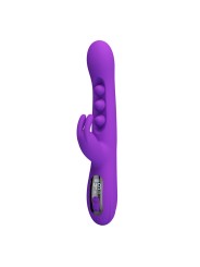 PRETTY LOVE SABIEN VIBRADOR RABBIT CON ESTIMULACION POR GOLPETEOS Y LED MORADO