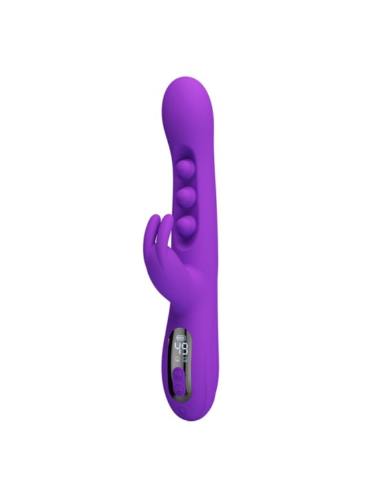 PRETTY LOVE SABIEN VIBRADOR RABBIT CON ESTIMULACION POR GOLPETEOS Y LED MORADO