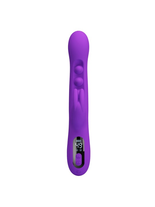 PRETTY LOVE SABIEN VIBRADOR RABBIT CON ESTIMULACION POR GOLPETEOS Y LED MORADO