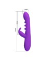 PRETTY LOVE SABIEN VIBRADOR RABBIT CON ESTIMULACION POR GOLPETEOS Y LED MORADO