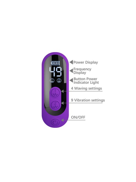 PRETTY LOVE SABIEN VIBRADOR RABBIT CON ESTIMULACION POR GOLPETEOS Y LED MORADO