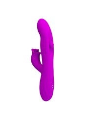 PRETTY LOVE YALANDA VIBRADOR RABBIT OSCILANTE CON PANTALLA LED MORADO