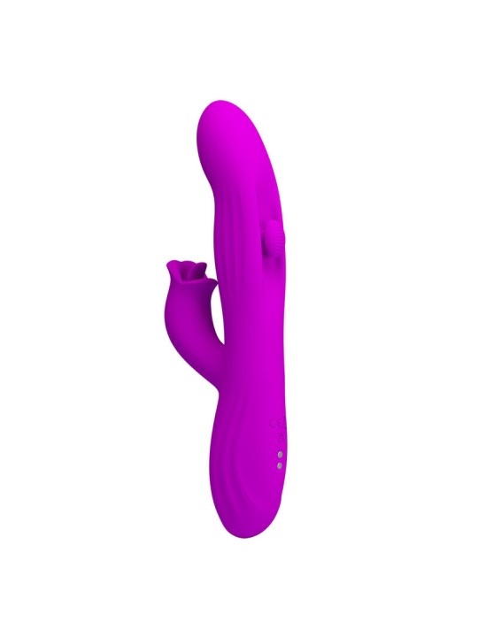 PRETTY LOVE YALANDA VIBRADOR RABBIT OSCILANTE CON PANTALLA LED MORADO