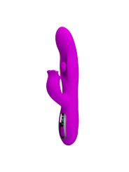 PRETTY LOVE YALANDA VIBRADOR RABBIT OSCILANTE CON PANTALLA LED MORADO