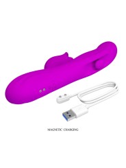 PRETTY LOVE YALANDA VIBRADOR RABBIT OSCILANTE CON PANTALLA LED MORADO