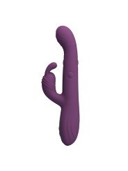 PRETTY LOVE DEE VIBRADOR RABBIT MULTIFUNCION OSCILANTE Y PERCUTOR MORADO
