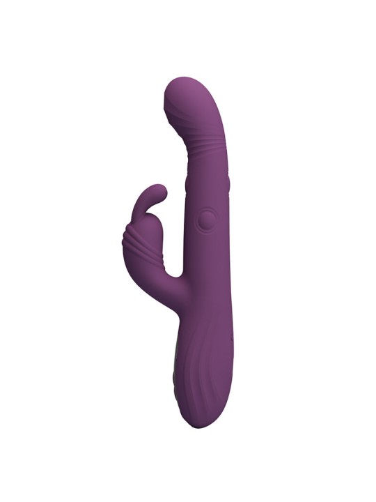 PRETTY LOVE DEE VIBRADOR RABBIT MULTIFUNCION OSCILANTE Y PERCUTOR MORADO