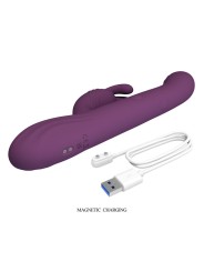 PRETTY LOVE DEE VIBRADOR RABBIT MULTIFUNCION OSCILANTE Y PERCUTOR MORADO