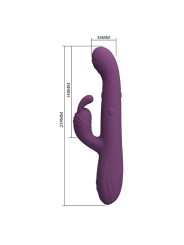 PRETTY LOVE DEE VIBRADOR RABBIT MULTIFUNCION OSCILANTE Y PERCUTOR MORADO