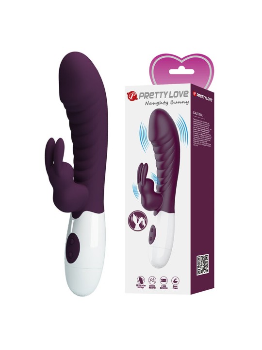 PRETTY LOVE NAUGHTY BUNNY VIBRADOR RABBIT 30 FUNCIONES MORADO