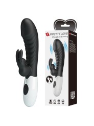PRETTY LOVE NAUGHTY BUNNY VIBRADOR RABBIT 30 FUNCIONES NEGRO