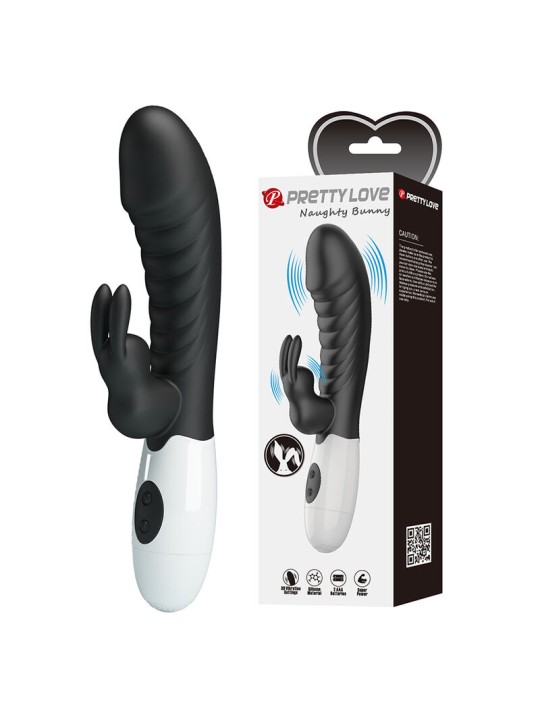 PRETTY LOVE NAUGHTY BUNNY VIBRADOR RABBIT 30 FUNCIONES NEGRO