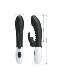 PRETTY LOVE NAUGHTY BUNNY VIBRADOR RABBIT 30 FUNCIONES NEGRO