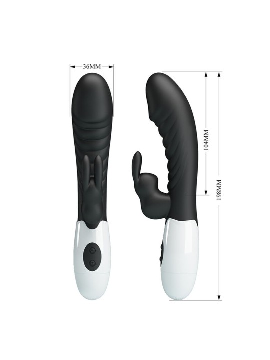 PRETTY LOVE NAUGHTY BUNNY VIBRADOR RABBIT 30 FUNCIONES NEGRO