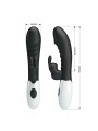 PRETTY LOVE NAUGHTY BUNNY VIBRADOR RABBIT 30 FUNCIONES NEGRO