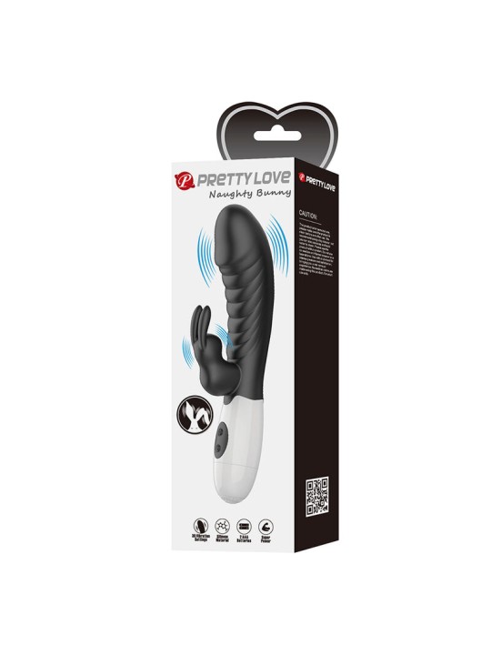 PRETTY LOVE NAUGHTY BUNNY VIBRADOR RABBIT 30 FUNCIONES NEGRO